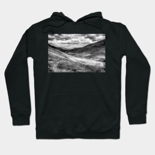 Whinlatter Pass, Cumbria, England, Black And White Hoodie